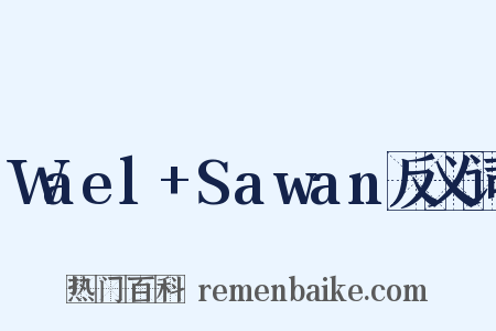 Wael+Sawan反义词是什么意思的图片